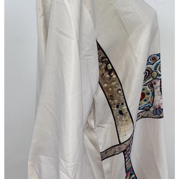 Mislook Plus size 3XL 3/4 sleeve blouse owl print new Artistic - Picture 3 of 5